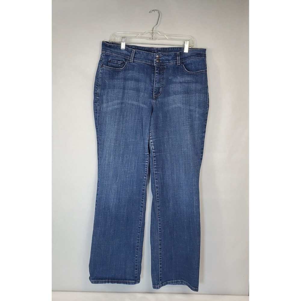 AK Anne Klein Jeans Womens 16 Regular Medium Wash Straight Leg Denim Blue Pants